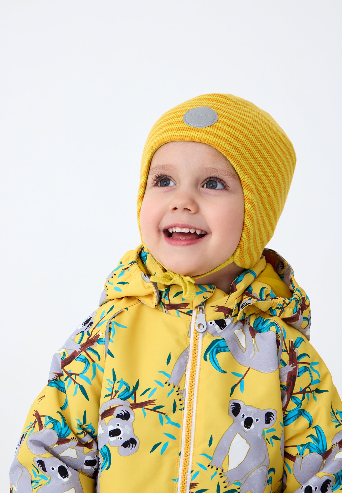 Детская шапка-бини Lassie Kivi Желтая | фото