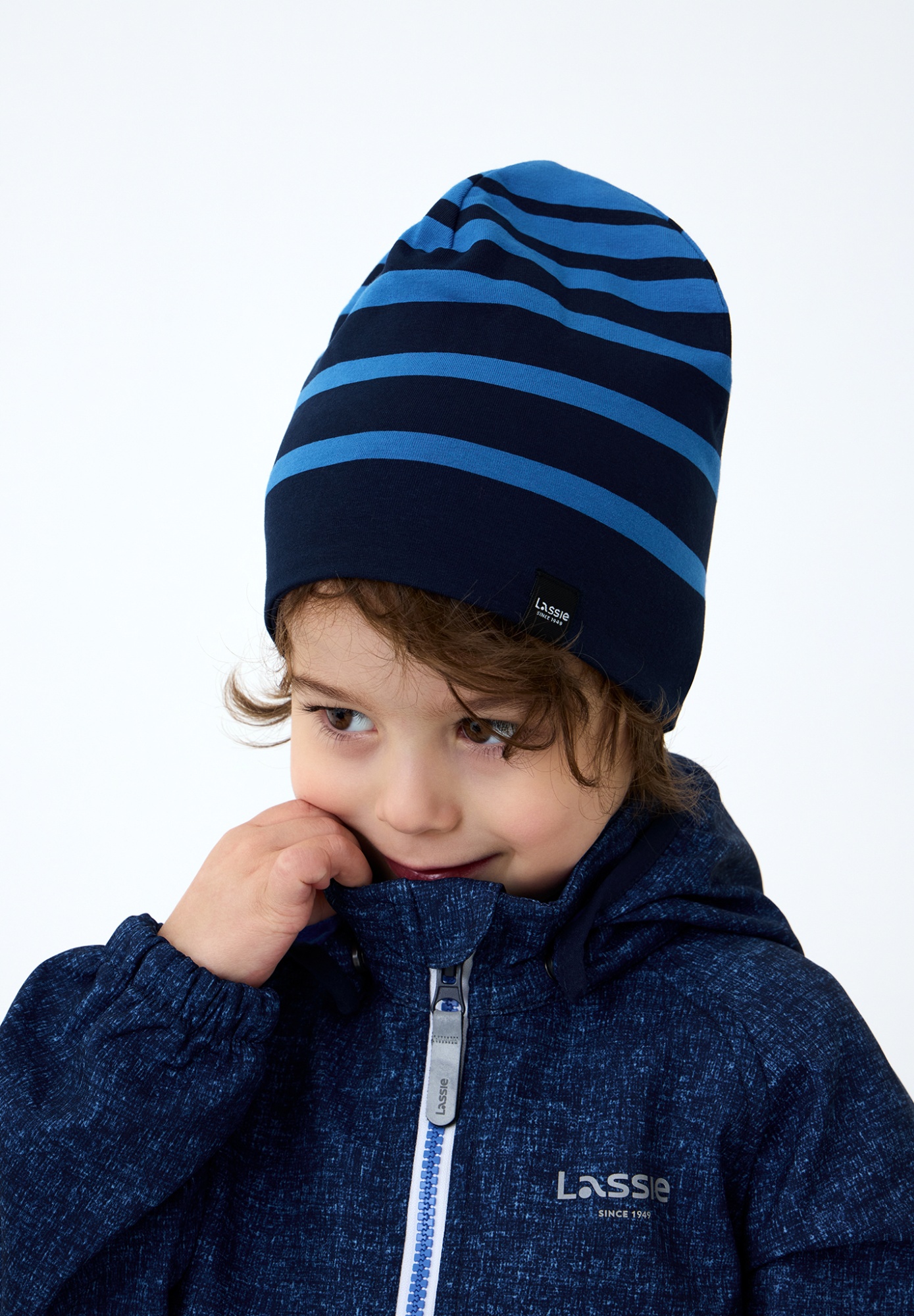 Детская шапка-бини Lassie Sasa Синяя | фото
