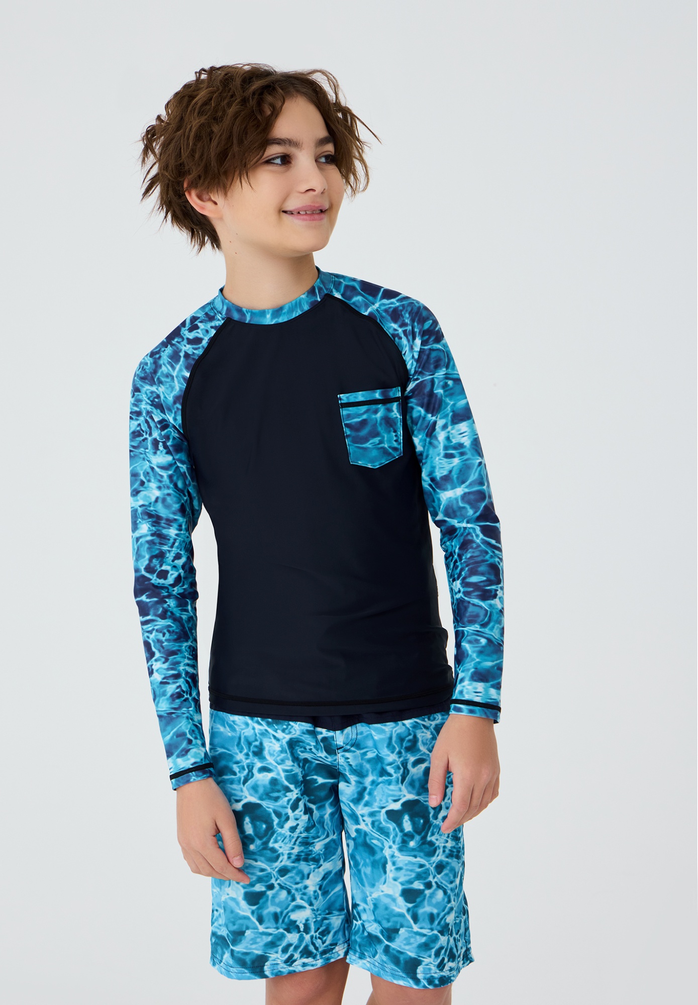 Детская футболка для плавания Lassie Kroolaus Синяя | фото