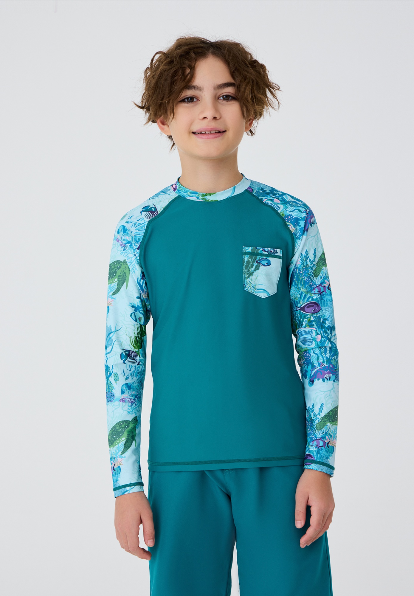 Детская футболка для плавания Lassie Kroolaus Зеленая | фото