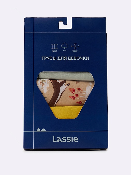 Трусы для девочки Lassie Lukko, 3 шт. Желтые Lassie - артикул: 72203206